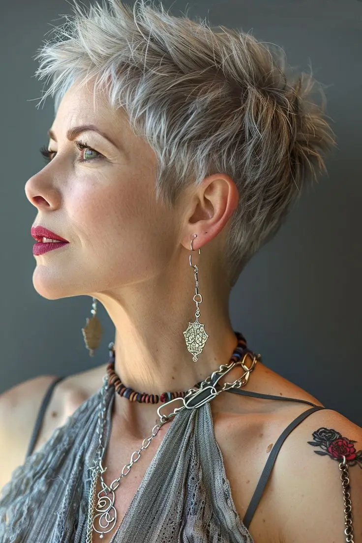 Летние стрижки, которые подчеркивают благородство седины: 15 стильных идей