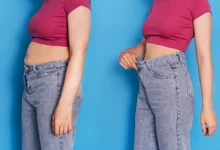 Результаті похудения девушки 