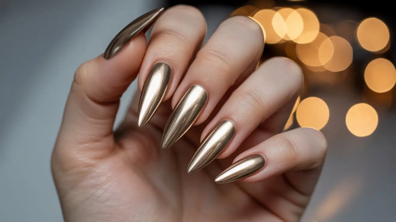 Хромированные ногти: 15 стильных идей летнего маникюра 2025