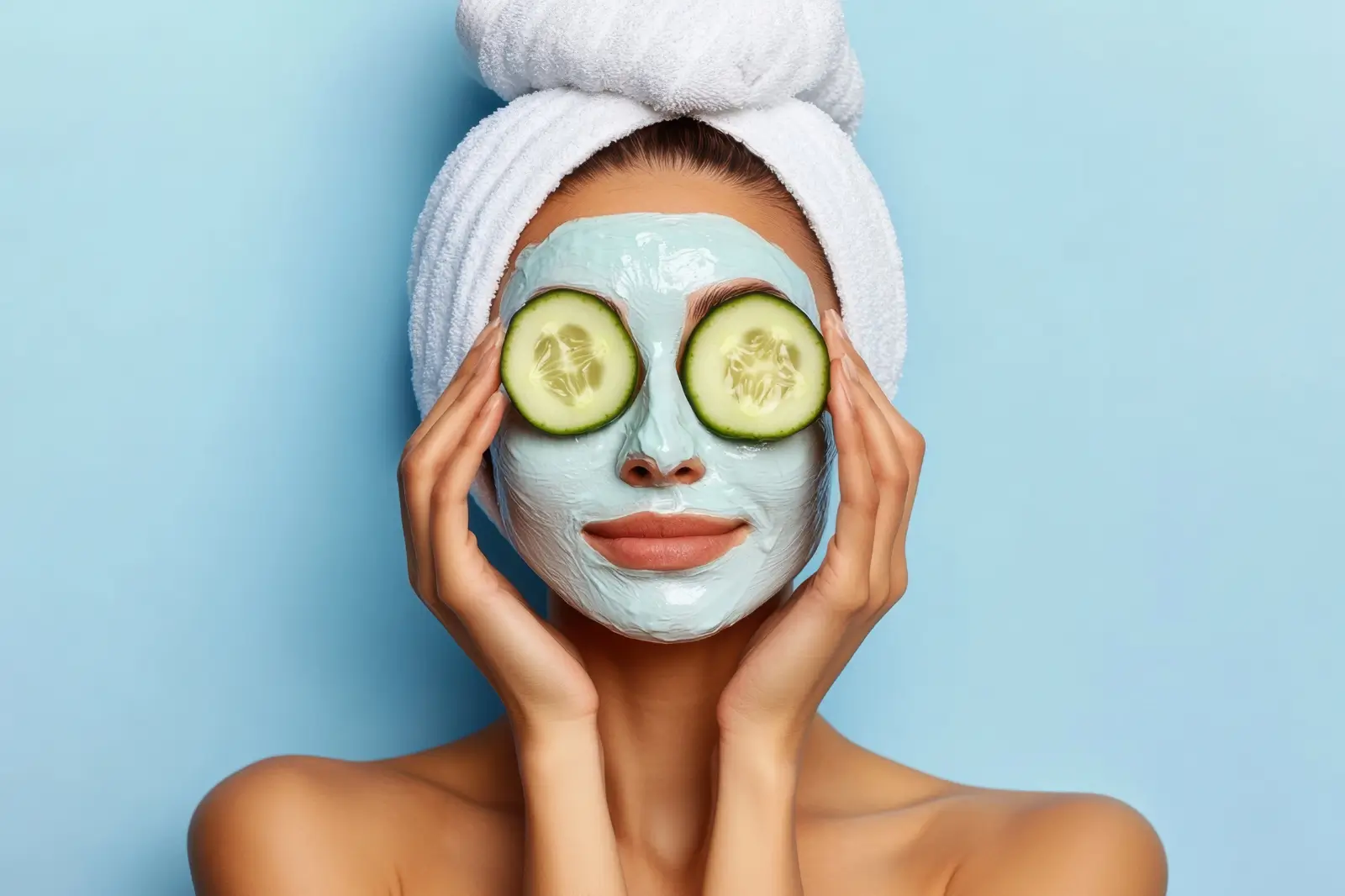 Девушка с маской для лица