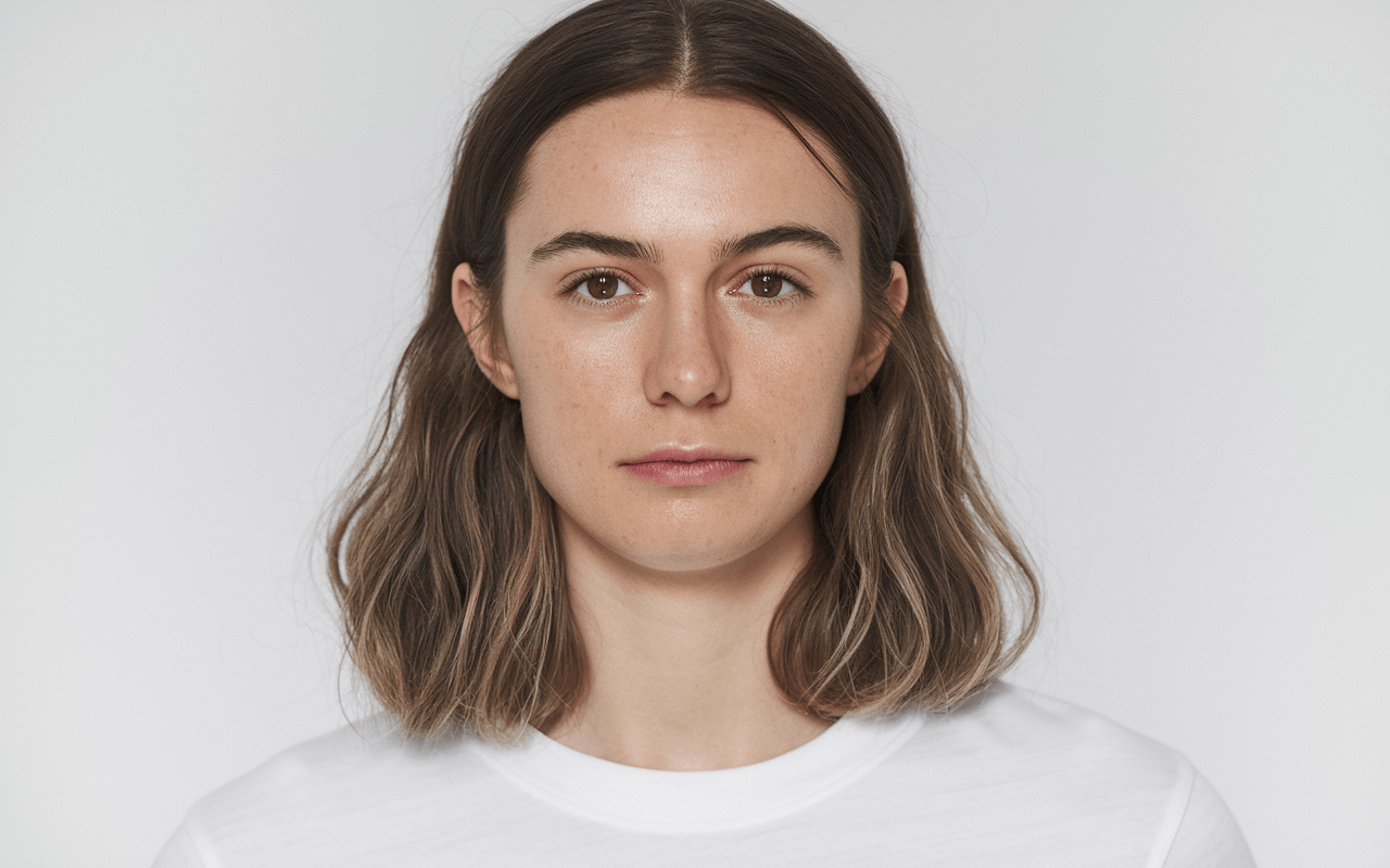 Девушка без макияжа