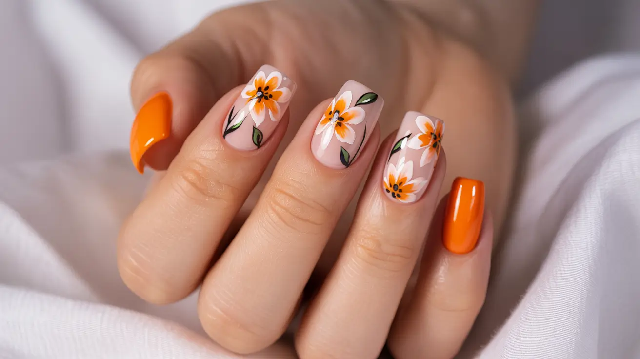 Трендовые оранжевые оттенки маникюра 2025: 15 идей стильного nail-дизайна