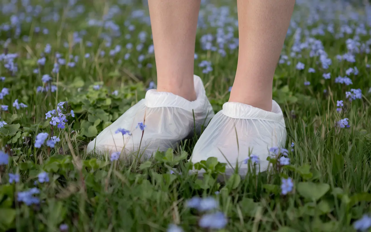 Дівчина робить зволожувальну маску для ніг