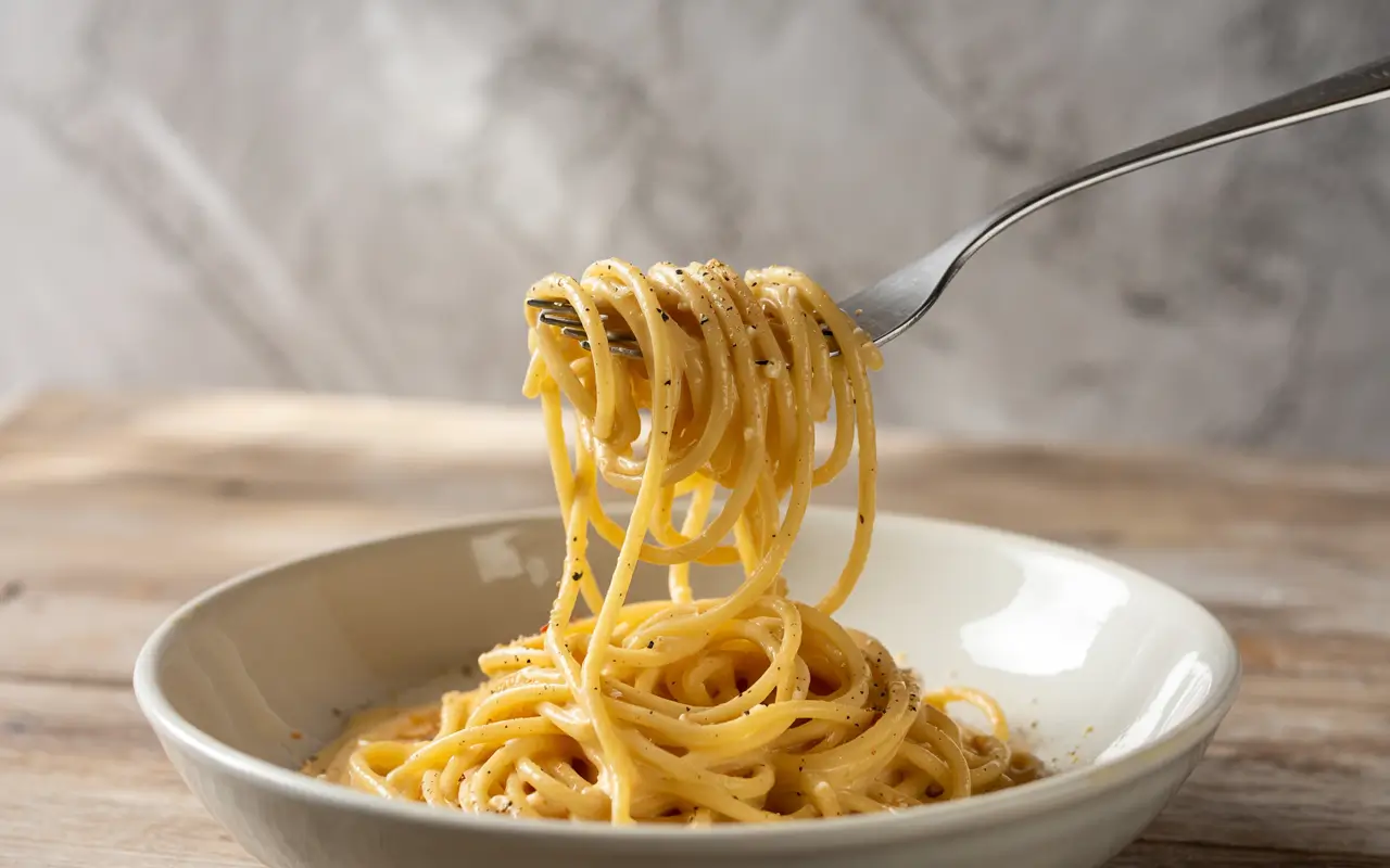 Спагетти на вилке