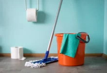 Ганчірка, швабра і відро