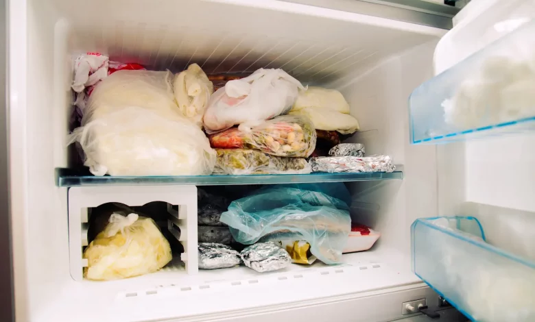 морозильник з продуктами