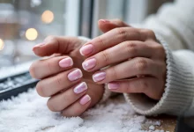 Манікюр зими 2026: 49 чарівних варіантів рожевих зимових нігтів