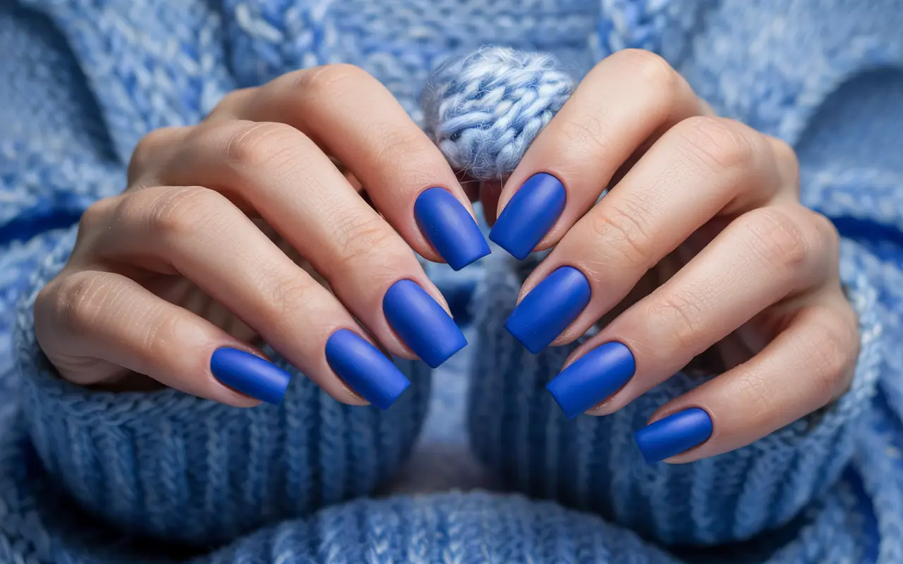 Синій Зимовий Манікюр 2026: 49 Сяючих Варіантів для Неймовірної Зими