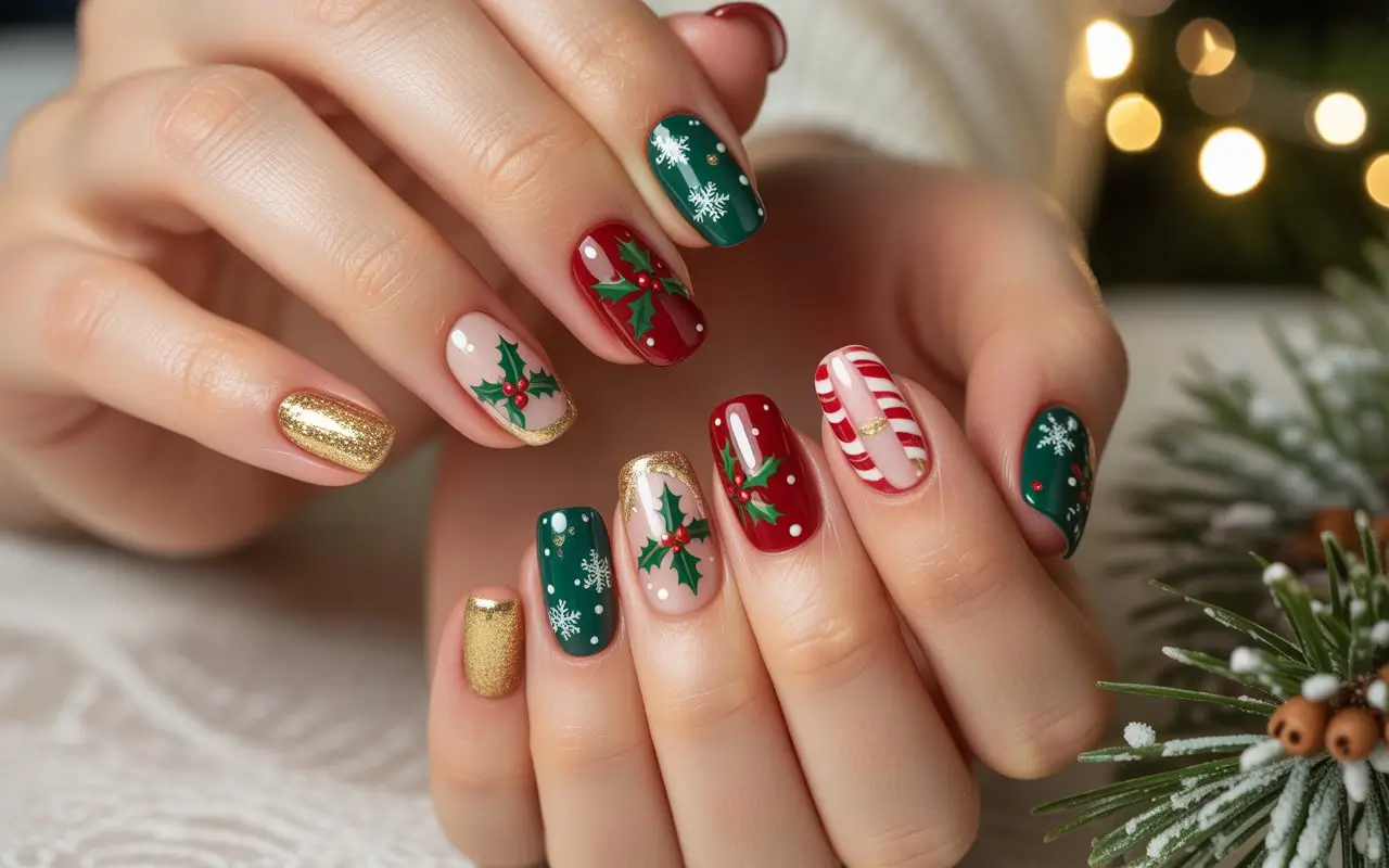 22 Приголомшливі Дизайни Різдвяних Гель-Нігтів 2025, Щоб Засяяти Цієї Зими!