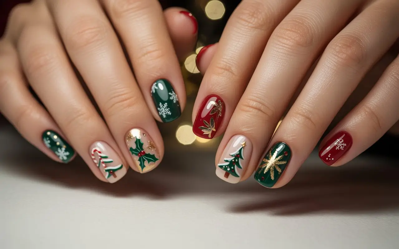 Модні Різдвяні Гель-Нігті 2025: 22 Супер Ідеї для Твого Чарівного Образу!