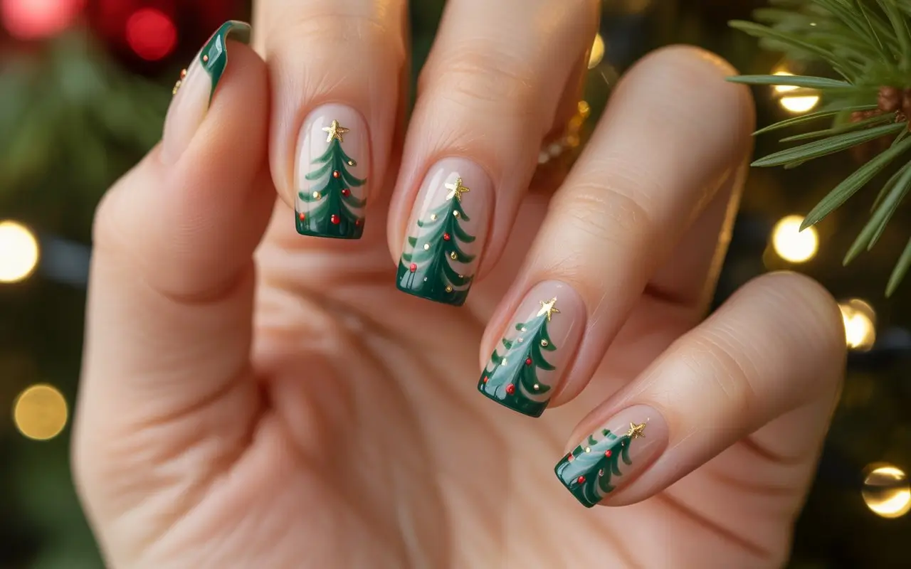 42 модні ідеї нігтів «Різдвяна ялинка» 2025: Заворожіть усіх цією зимою!