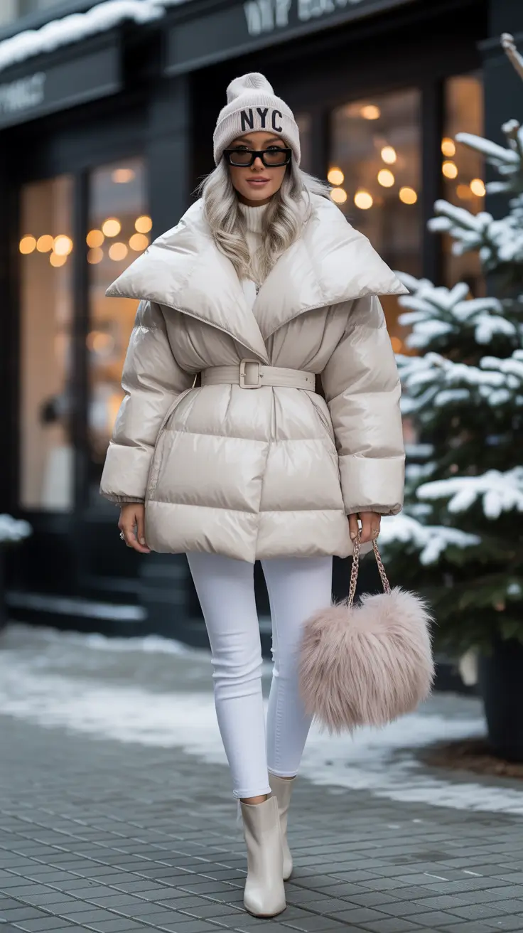 Зимний снежный люкс: идеи модных образов на декабрь 2025 года