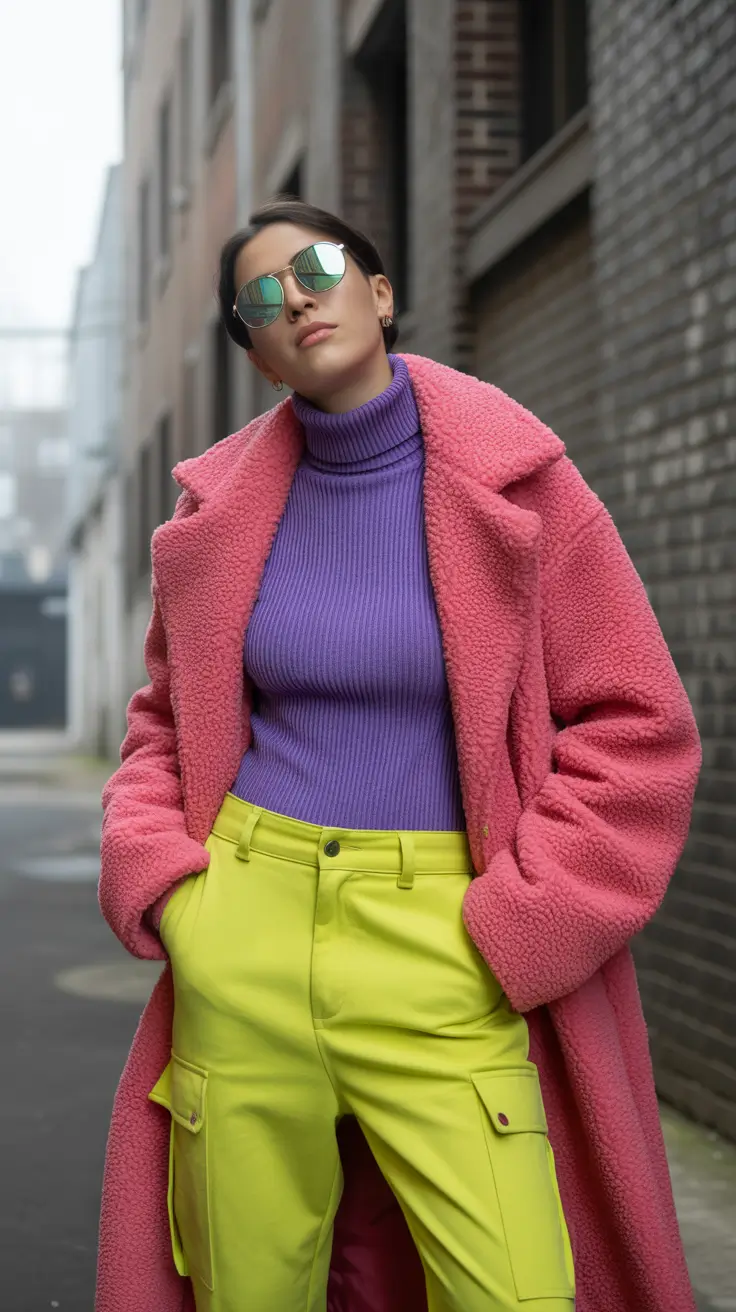 раннезимние наряды 2025 года Кибер-поп минимализм