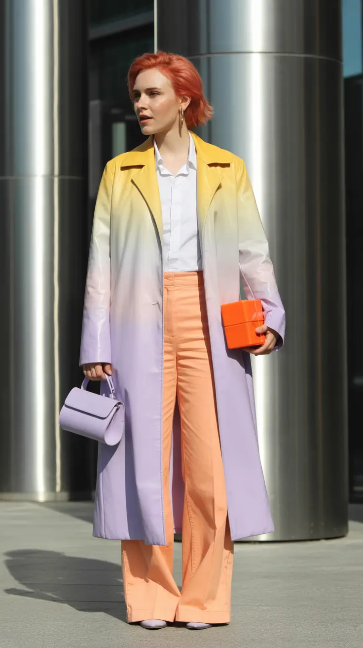 раннезимние наряды 2025 года Sunset Gradient, Office-Ready