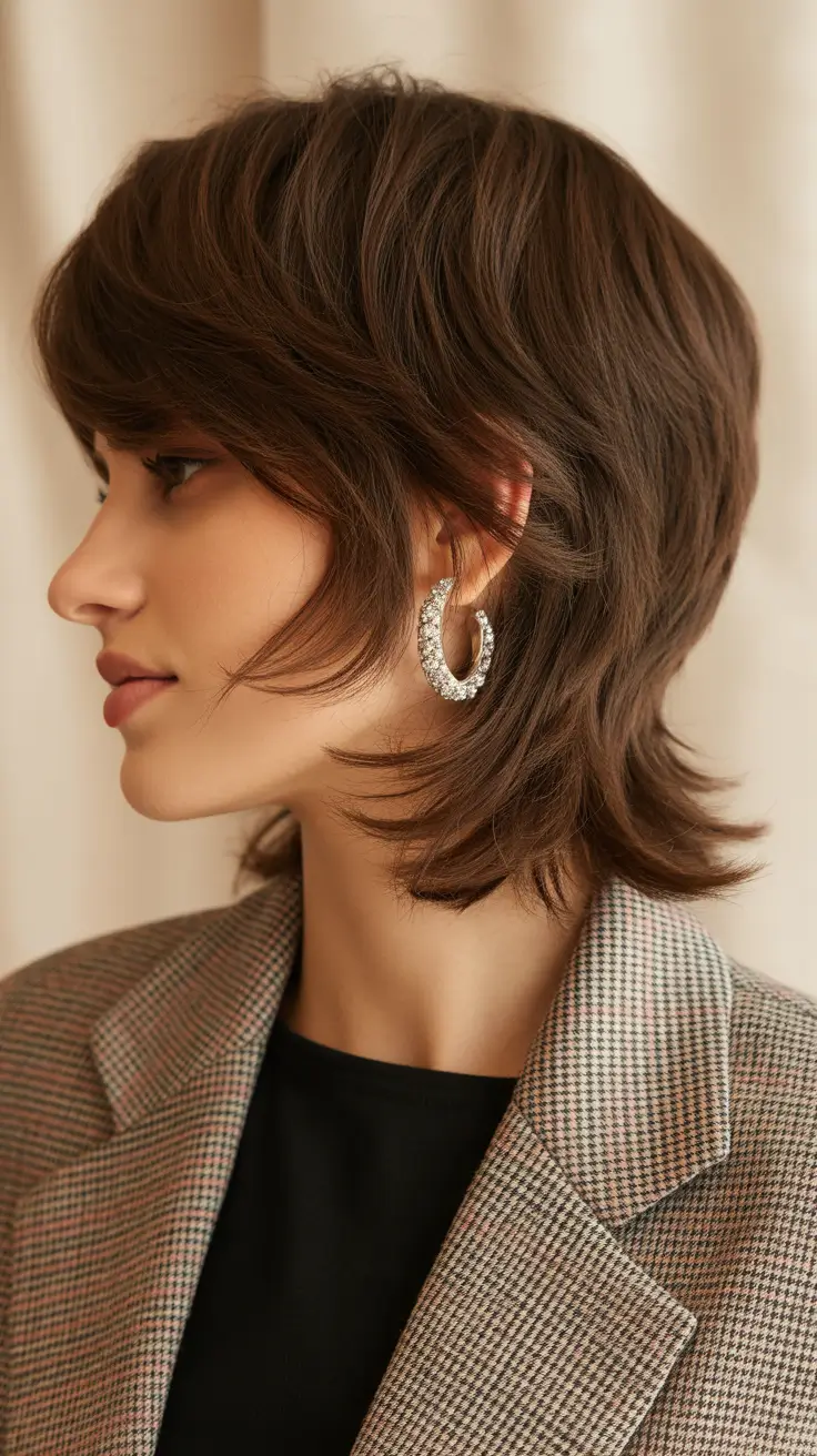 стрижки для средних волос 2026 Неоднородная многослойная стрижка Shag Revival