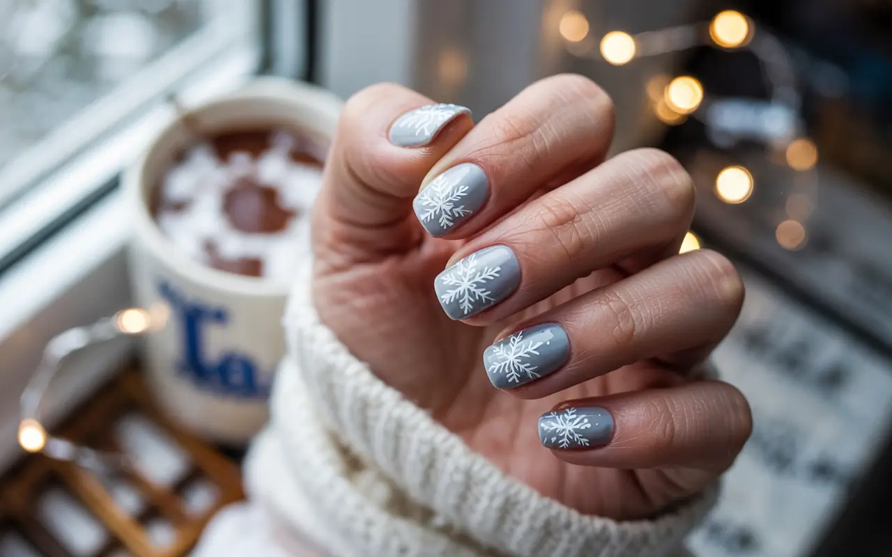 Стильні Короткі Зимові Нігті 2026: 54 Дизайни Зима-Весна!