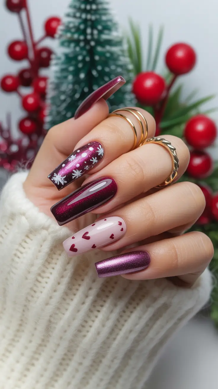 december-nails-color-winter Berry Frost Romance