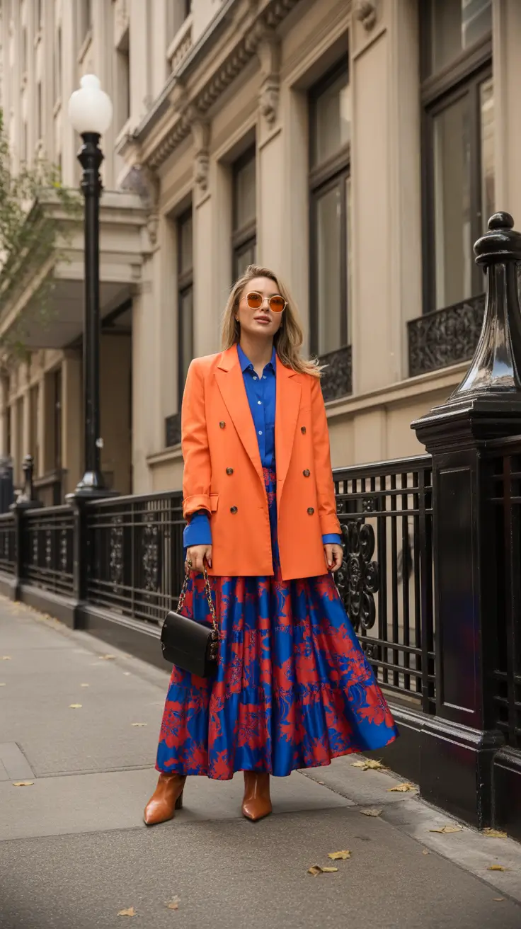 модные зимние наряды 2025/2026 Яркие контрастные слои, сделанные правильно