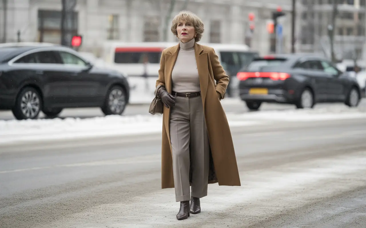 Зима 2026: 45 Модних Зимових Образів для Жінок за 60 – Елегантність та Комфорт