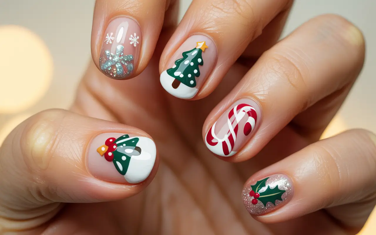 Різдвяний Дизайн Нігтів 2025: 31 Трендова Ідея для Зимової Казки