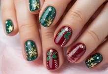 Зимовий Різдвяний Дизайн Нігтів 2025: ТОП-31 Ідея для Вашого Стилю