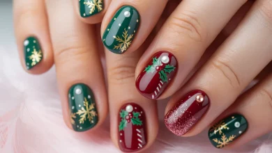 Зимовий Різдвяний Дизайн Нігтів 2025: ТОП-31 Ідея для Вашого Стилю