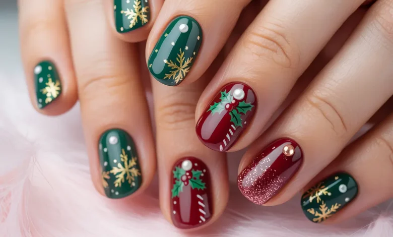 Зимовий Різдвяний Дизайн Нігтів 2025: ТОП-31 Ідея для Вашого Стилю