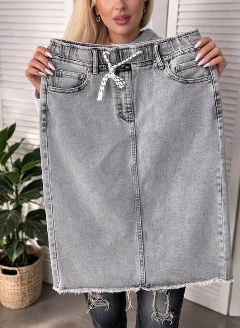 skirt Жіноча спідниця денім сірий джинс onvi.org.ua $1190