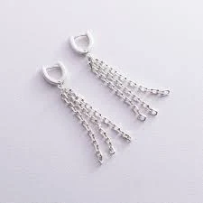 accessory Срібні сережки "Ланцюжки" 122778 Mono Jewelry $1550