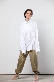 top бавовняна сорочка оверсайз - біла theholybase.com $1560