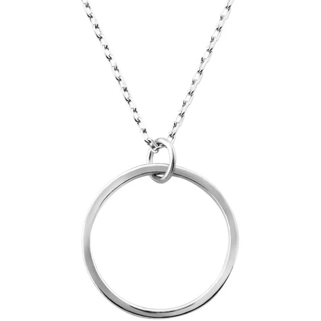 accessory Срібне кольє "Коло" на тонкому ланцюжку LoveR $1902