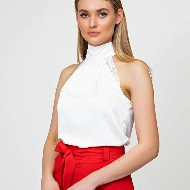 top Шелковая блуза 21221 белый mo-woman $546