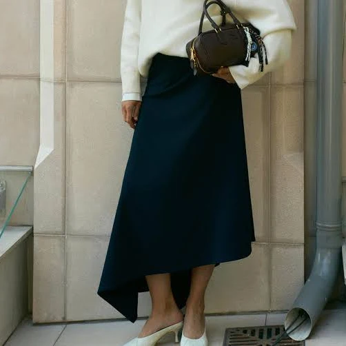 skirt Спідниця максі асиметрія синя cici-coco.com.ua $2200