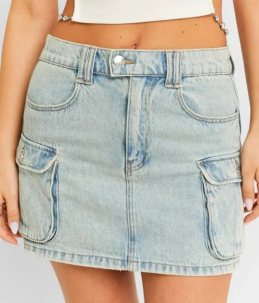 skirt Жіноча блакитна джинсова спідниця Блакитний 38 Tally Weijl SSKDEALYS md-fashion.ua $959