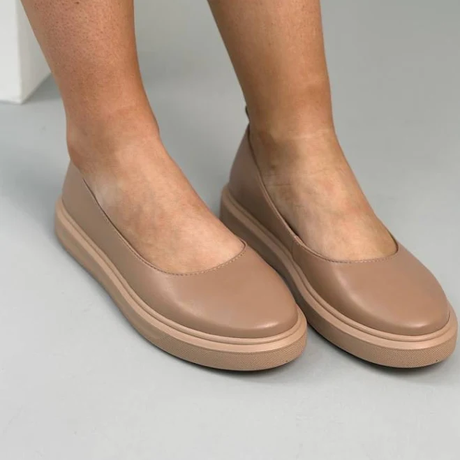shoes Балетки жіночі шкіряні бежевого кольору 9903-1 Maletskiy $2260