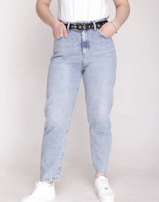 banana jeans Джинси жіночі світлі блакитні банани з високою талією Banana's Angelina Mara - (257557427) Kasta $1100