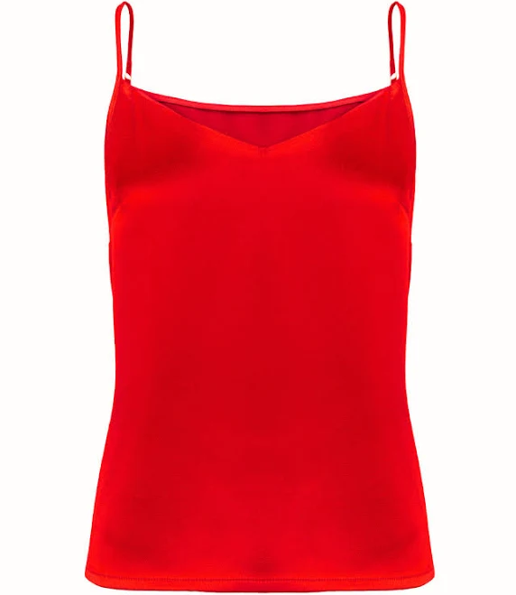 top Атласний Топ Bright Red / XL attirefashionstore.com $2850