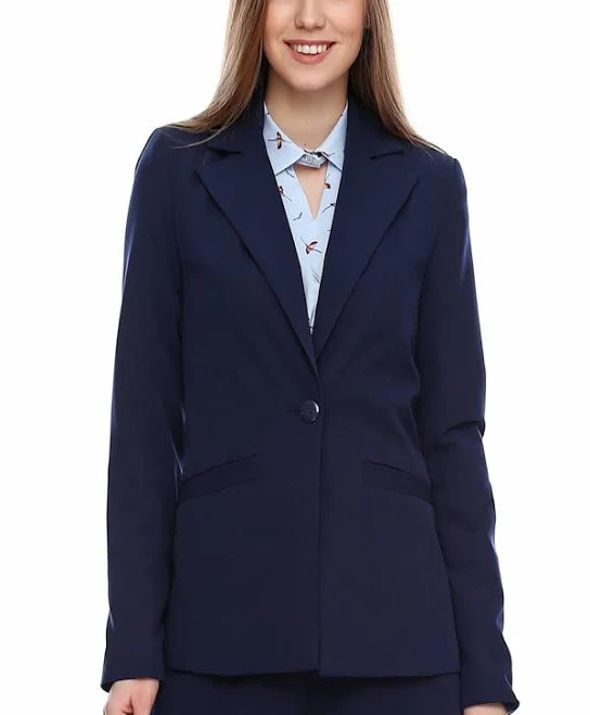outerwear Женский Блейзер LadyLike (ll168020563-sinij) цвет синий, материал хлопок/полиэстер Intertop.ua $6961