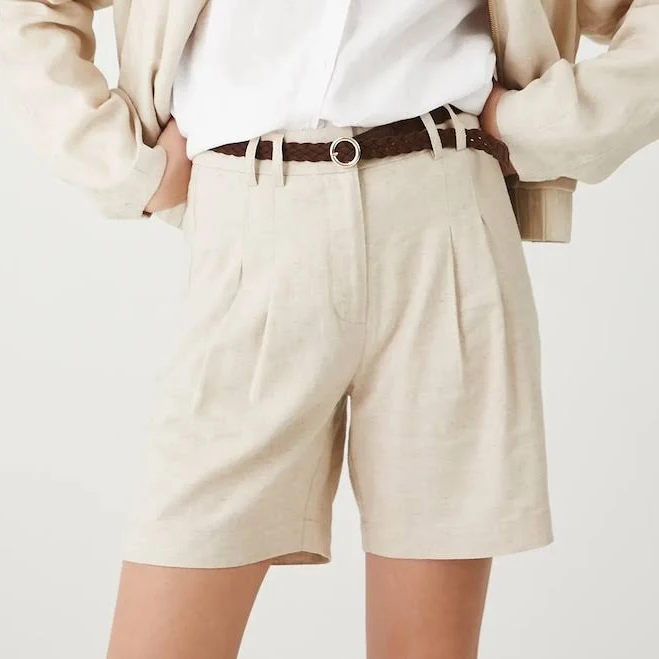 shorts Лляні шорти Medicine жіночі колір однотонні висока посадка answear.ua $769