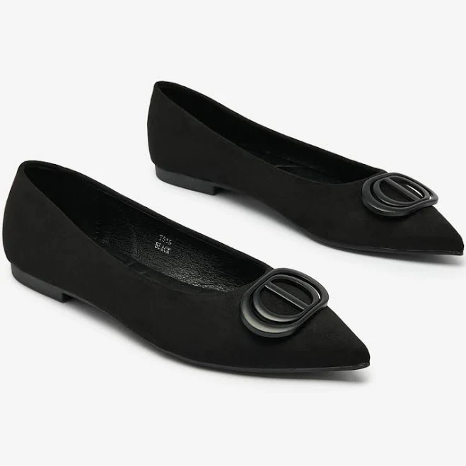 shoes жіночі Royalfashion балетки з гострим носком прикрасою на носі Tidita Royalfashion.com.ua $419