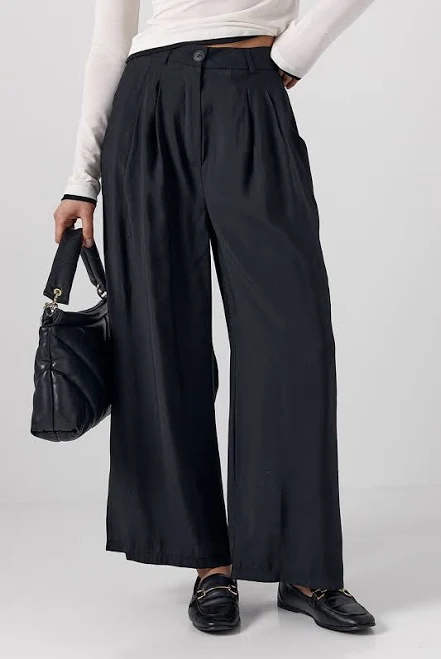 pants Штани-кюлоти з високою талією - чорний цвет, S Lurex $637