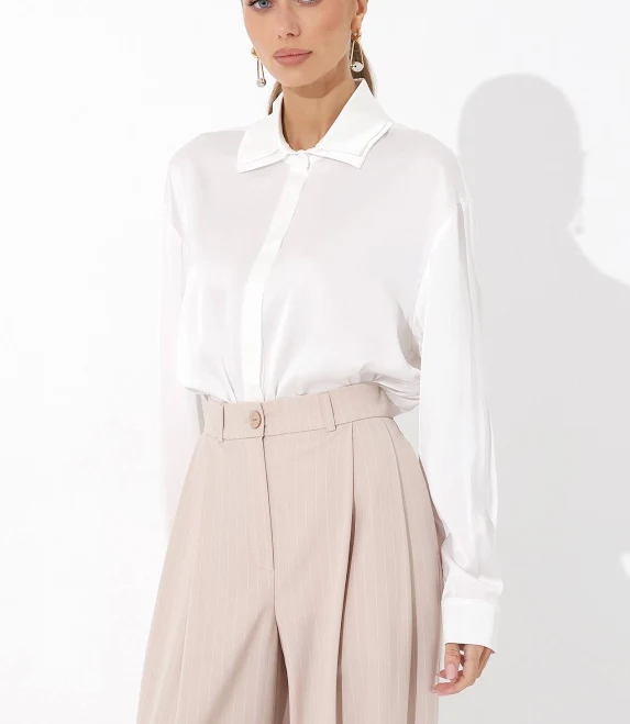 top Блуза з шовку молочна VOVK VOVK $1799