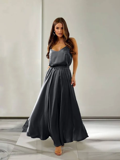 skirt Атласна максі-спідниця кльош на резинці Gritana $1200