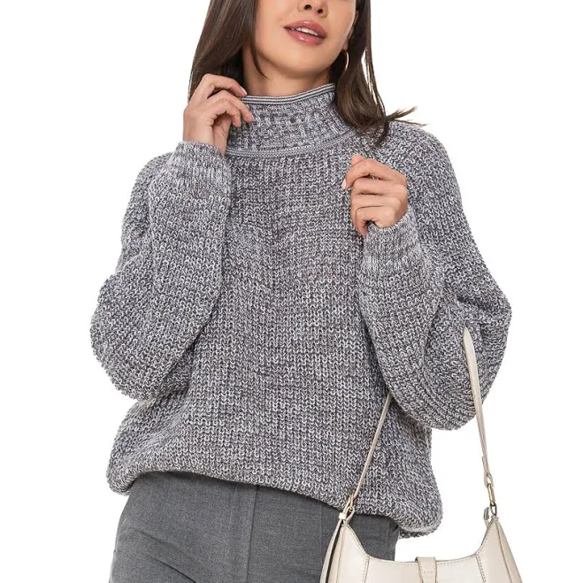 sweater Меланжевий светр об&rsquo;ємної в'язки. Сірий SVTR $1850