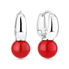 accessory Сережки з червоним каменем Столична Ювелірна Фабрика $686
