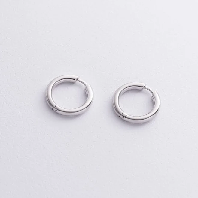 accessory Сережки кільця у сріблі 7206 Oniks $4880