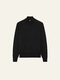 top Ультратонкий кашеміровий светр чорний Elcashmere $8550