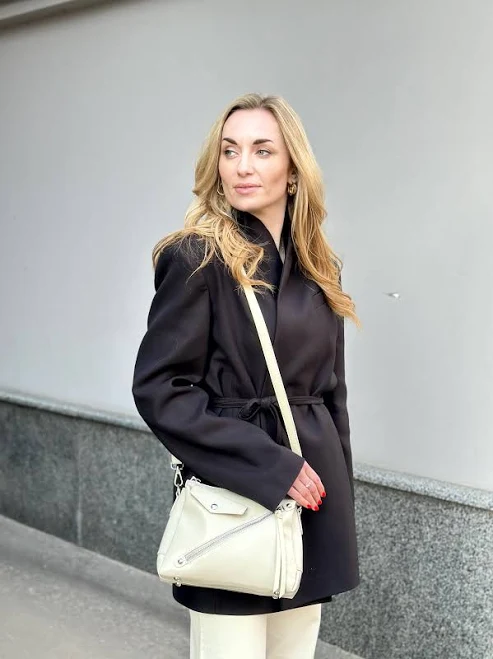 bag Сумка жіноча з натуральної шкіри світло-сіра BAGS4LIFE 8560 Vito Torelli $2300