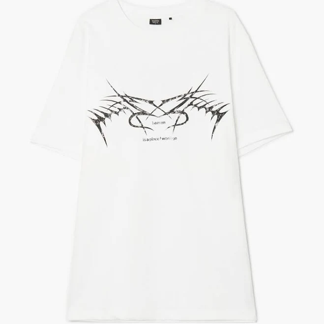 top Cropp Біла футболка з принтом Cropp $499