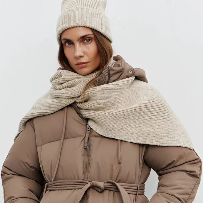accessory Світло-бежевий в'язаний шарф з вовни MUSTHAVE MustHave $1799